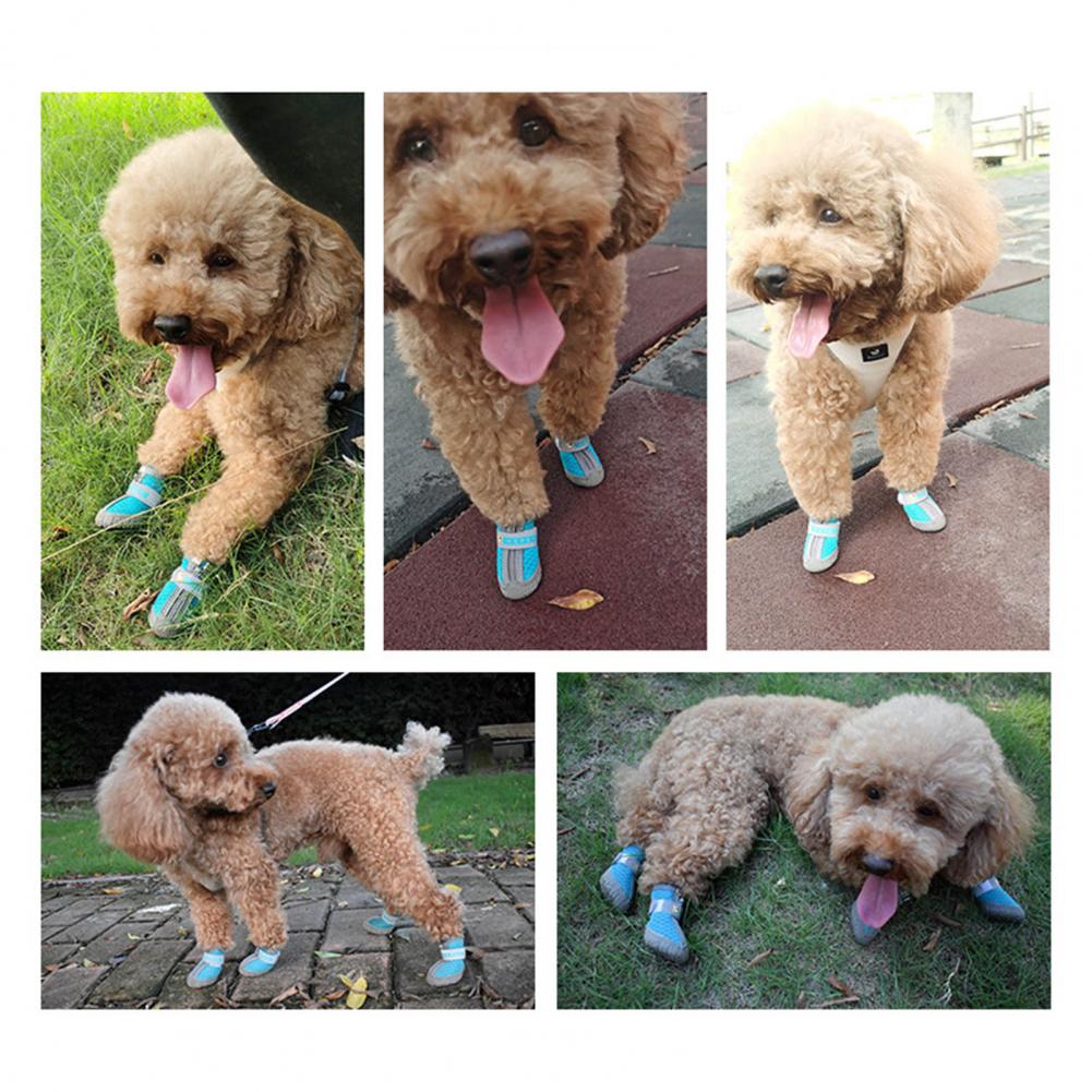 Dog Shoes – 4pcs Waterproof, Breathable & Non-Slip Pet Sneakers