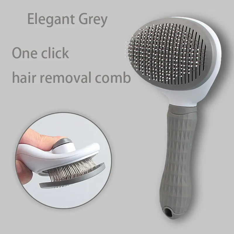 Pet Grooming Brush – Self-Cleaning Hair Remover for Dogs & Cats