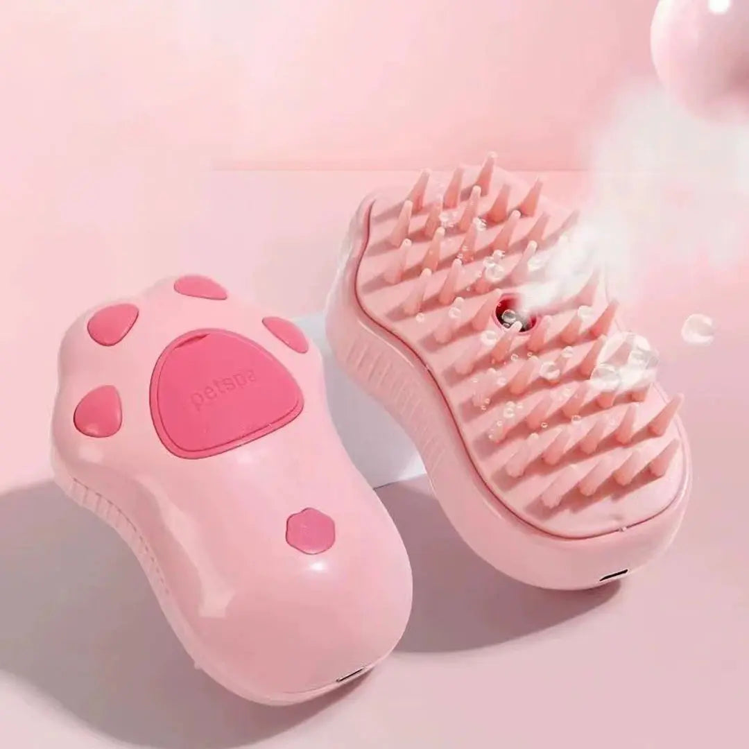 3-in-1 Pet Grooming Brush - Steam, Massage & Hair Removal