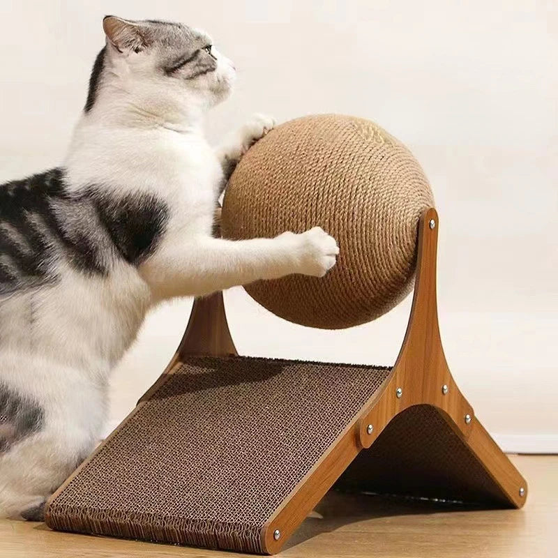 Wooden Cat Grabbing Board & Climbing Frame
