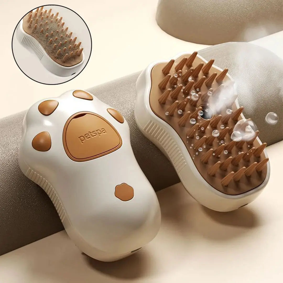 3-in-1 Pet Grooming Brush - Steam, Massage & Hair Removal