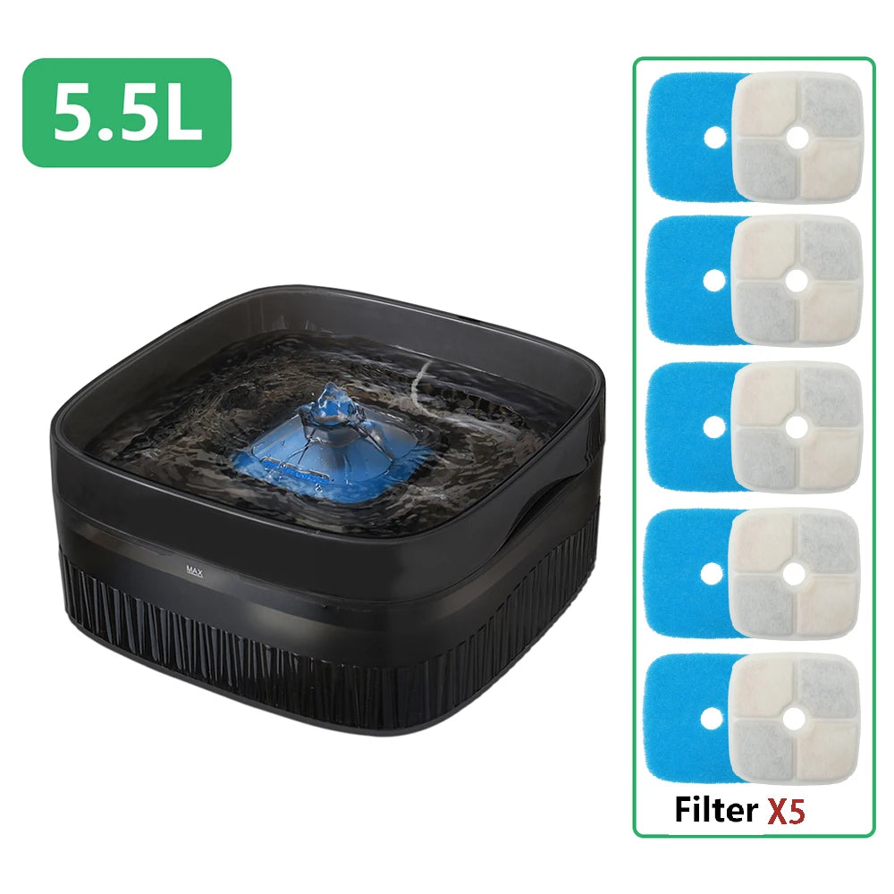 5.5L & 9L Large-Capacity Pet Water Fountain