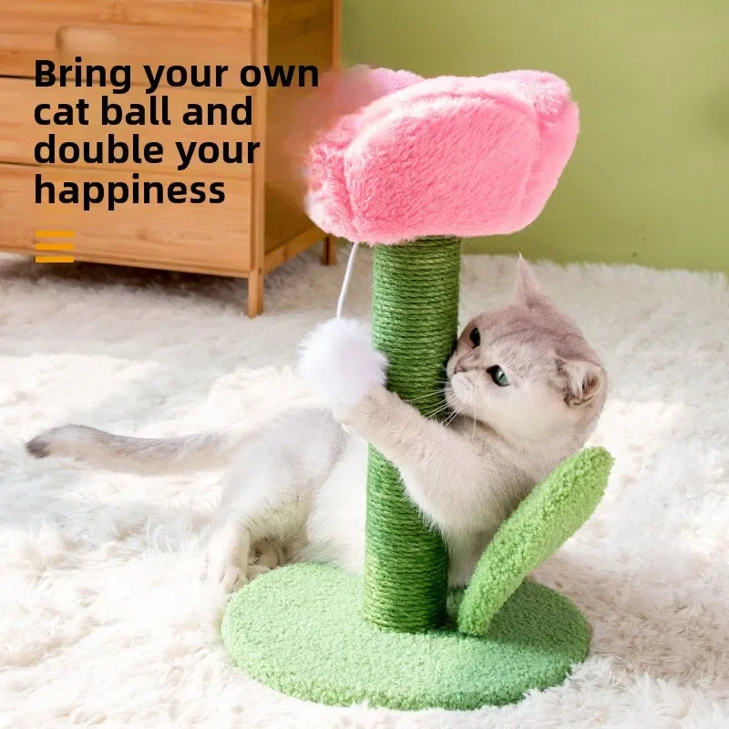 Tulip Shaped Cat Tower & Scratching Post