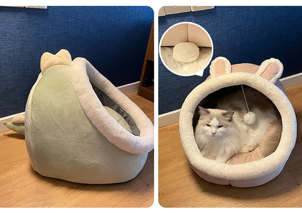 Pet Tent Cave Bed – Cozy Hideaway for Cats & Small Dogs