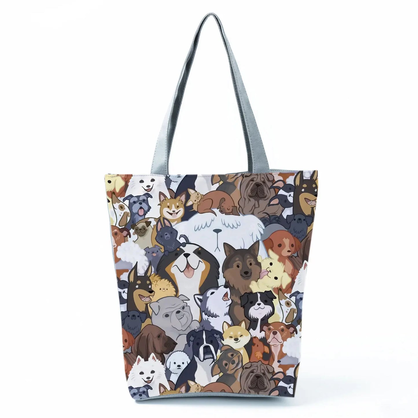 Dog Print Tote Bag – Large Capacity Shoulder & Shopping Bag