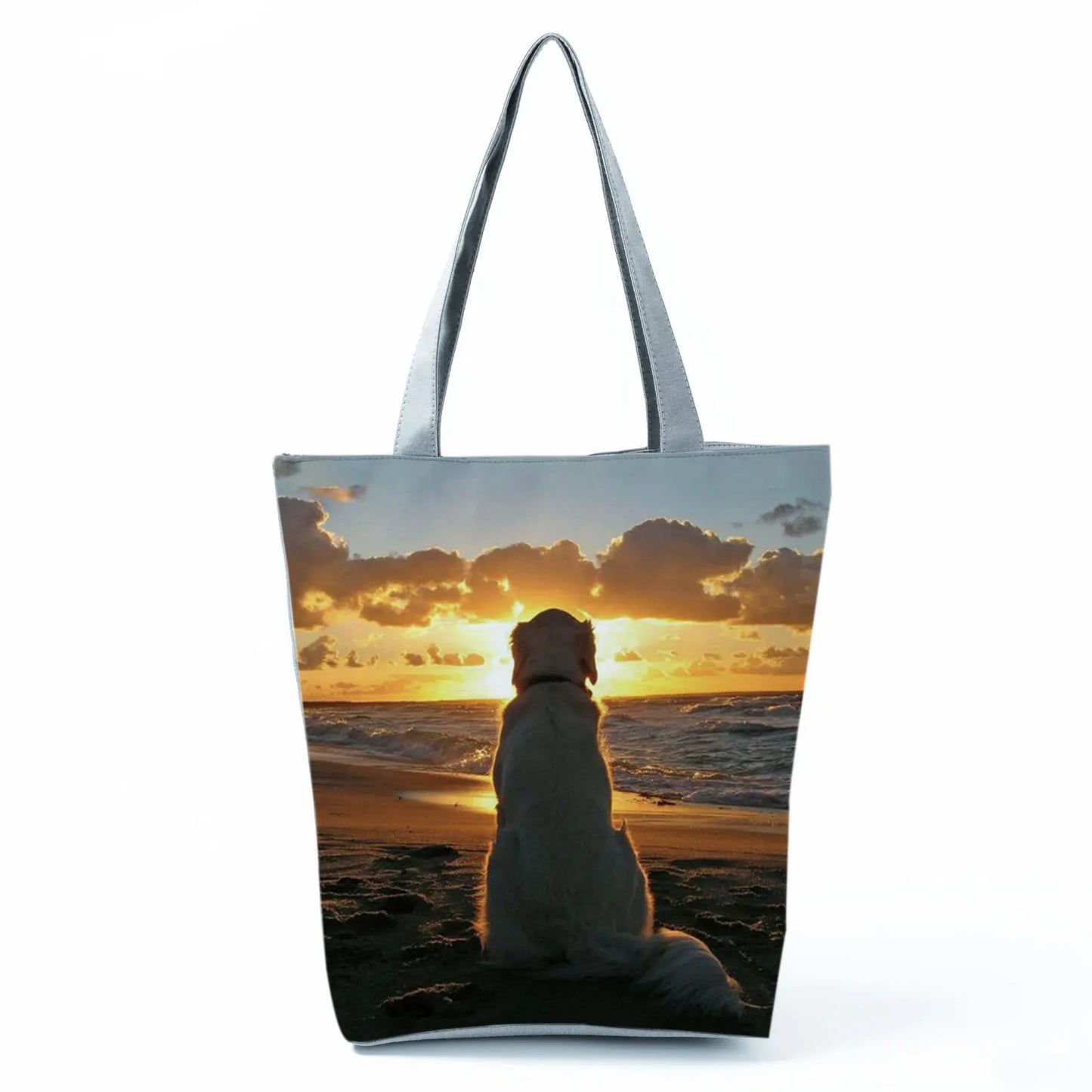 Dog Print Tote Bag – Large Capacity Shoulder & Shopping Bag
